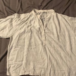 Uniqlo linen shirt white M